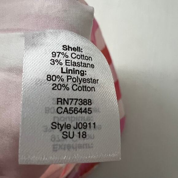 J. Crew Factory Printed Ruffle Mini Skirt in Cotton Poplin Pink Size 63 - Picture 9 of 9